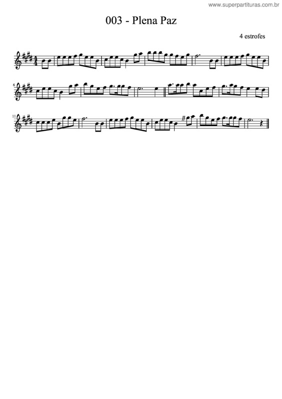 Partitura da música 003 – Plena Paz v.2