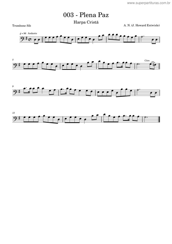 Partitura da música 003 – Plena Paz
