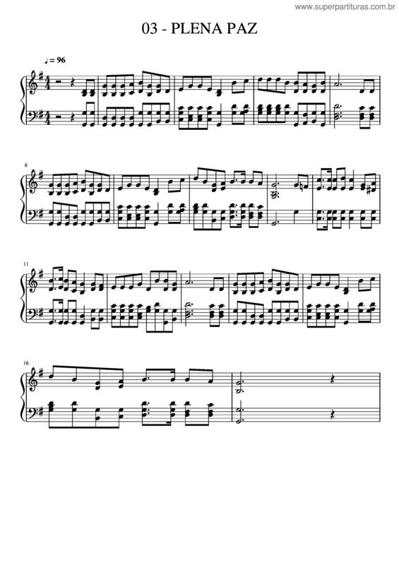 Partitura da música 03 – Plena Paz v.2