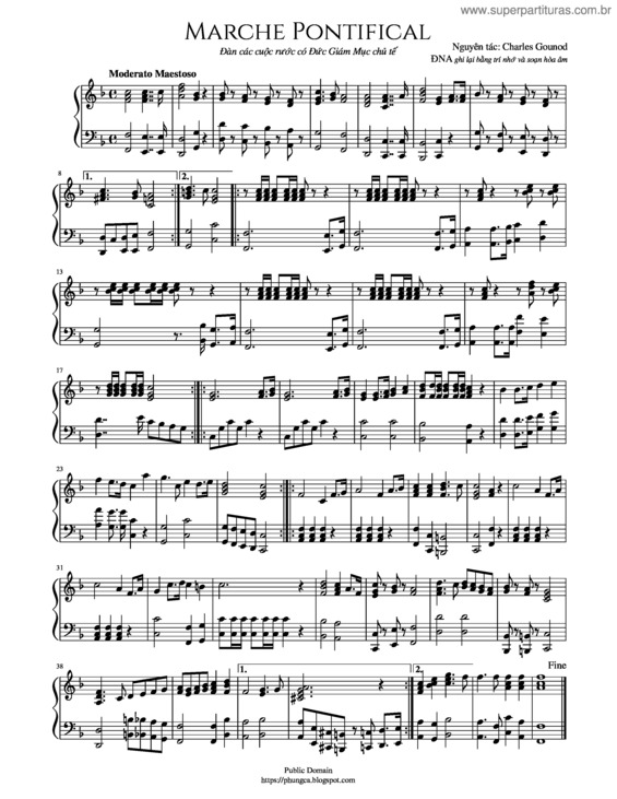 Partitura da música 03. Marche Pontifical