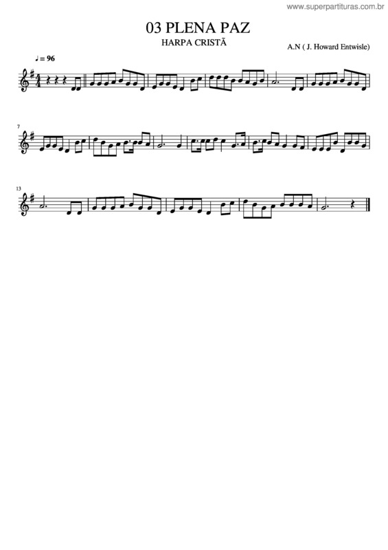 Partitura da música 03 Plena Paz