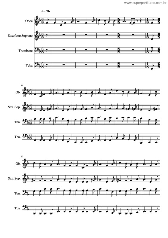 Partitura da música 047– Sublime É O Perdão