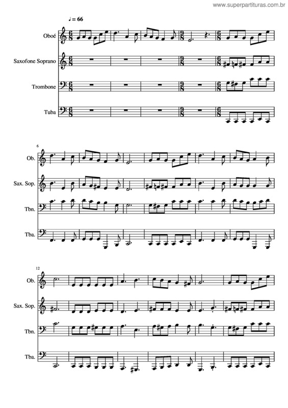 Partitura da música 055– Paz Seja Em Vós