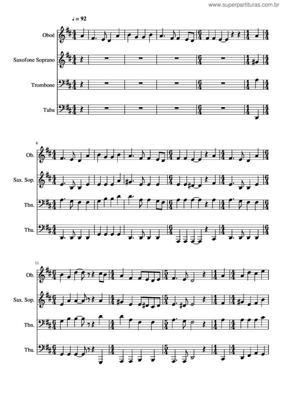 Partitura da música 058– Sou Crente Em Jesus