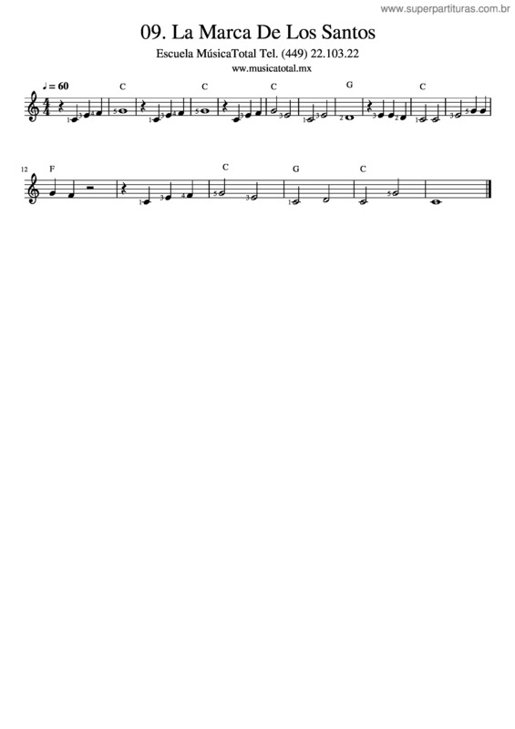 Partitura da música 09. La Marcha De Los Santos