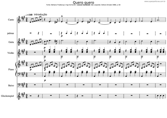 Partitura da música 09 Quero Quero
