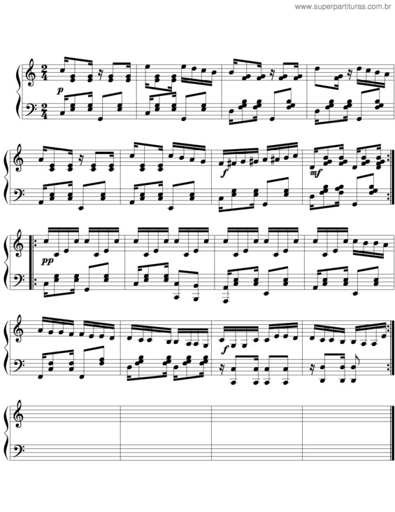 Partitura da música 1° Chorinho Do Fabrício