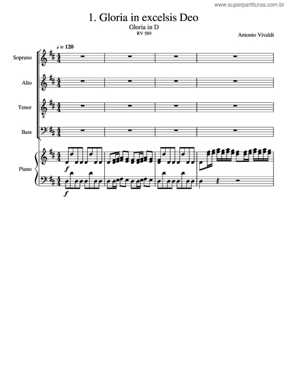 Partitura da música 1. Gloria In Excelsis Deo