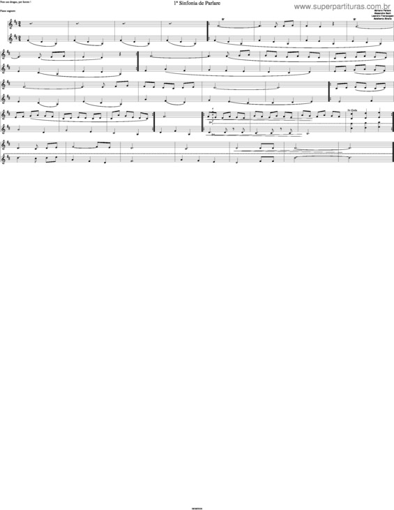 Partitura da música 1º Sinfonia De Parlare v.2
