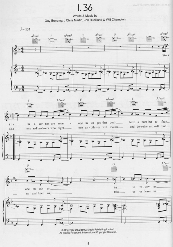 Partitura da música 1.36