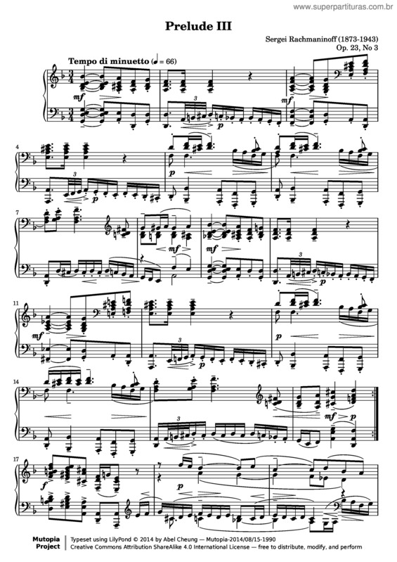Partitura da música 10 Preludes v.2