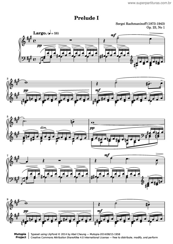 Partitura da música 10 Preludes v.5