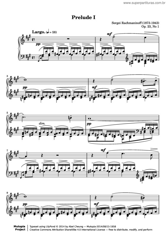 Partitura da música 10 Preludes v.5