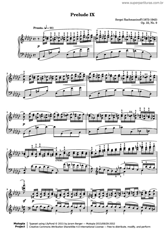 Partitura da música 10 Preludes