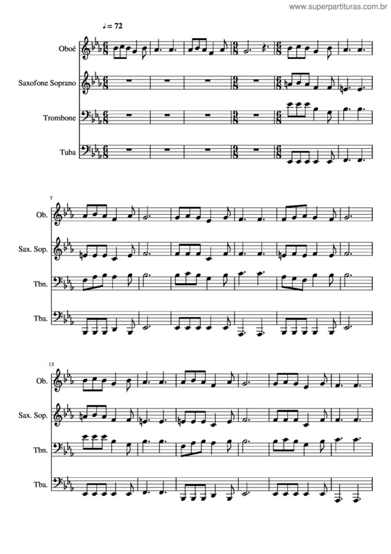Partitura da música 102– Sinto A Voz Divina Do Meu Fiel Pastor
