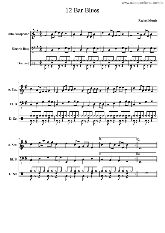 Partitura da música 12 Bar Blues  1