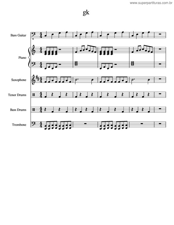 Partitura da música 12 Bar Blues 1