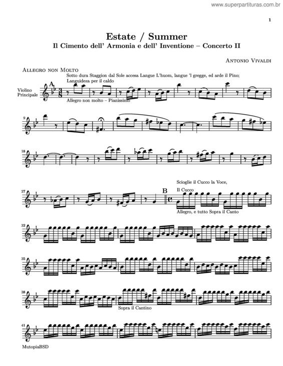 Partitura da música 12 Concertos