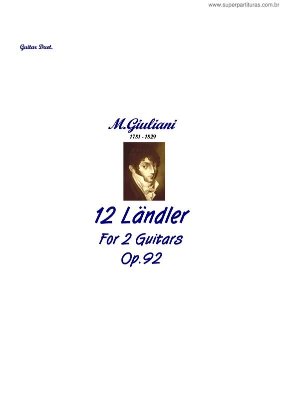 Partitura da música 12 Landlers