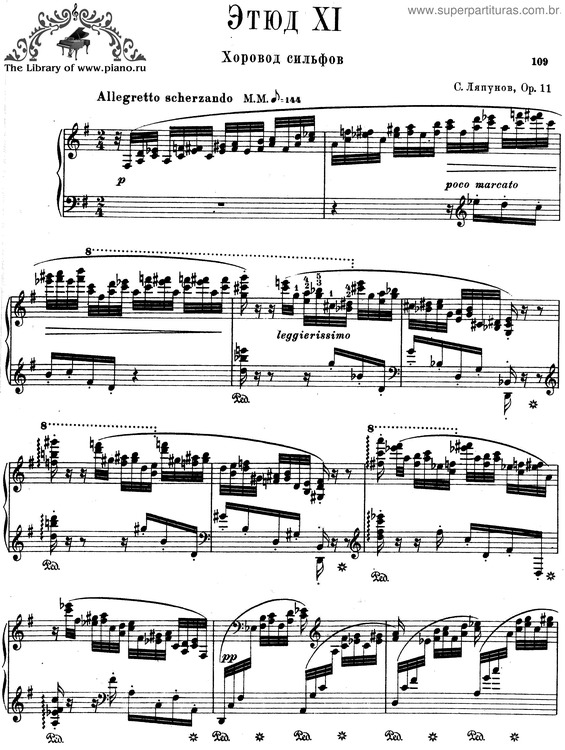 Partitura da música 12 Transcendental Études v.11
