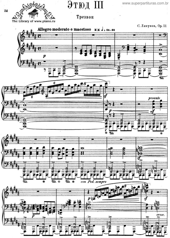Partitura da música 12 Transcendental Études v.3