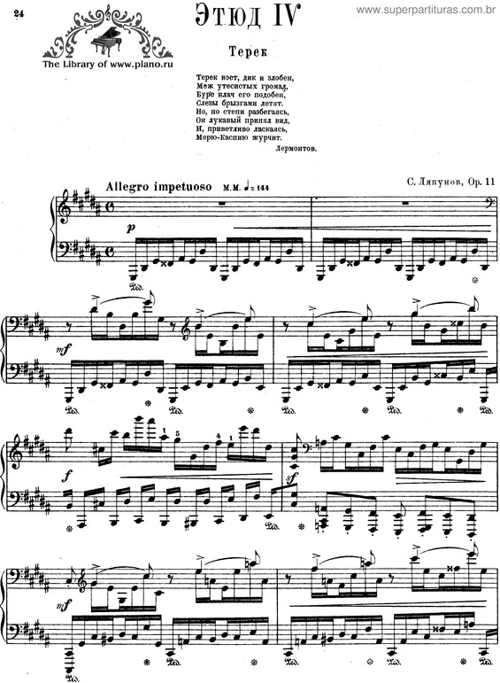 Partitura da música 12 Transcendental Études v.4