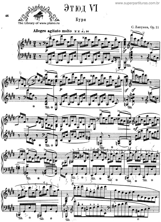 Partitura da música 12 Transcendental Études v.6