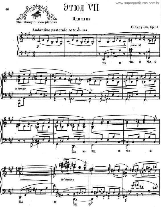Partitura da música 12 Transcendental Études v.7