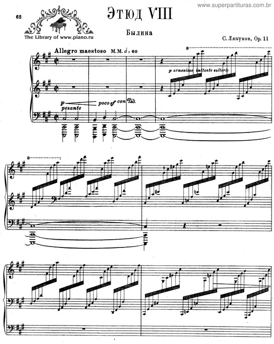Partitura da música 12 Transcendental Études v.8