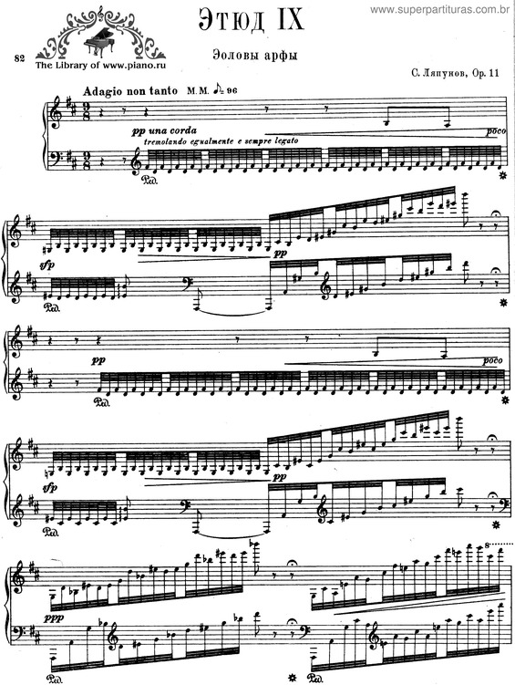 Partitura da música 12 Transcendental Études v.9