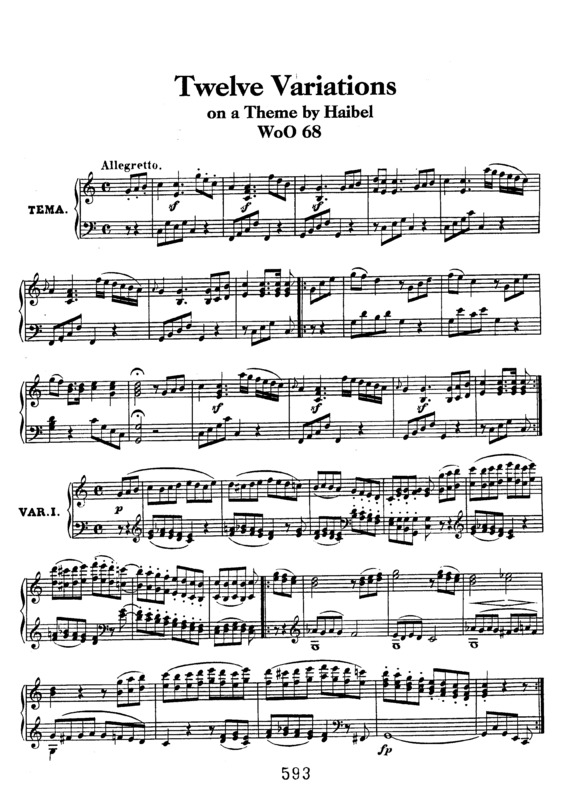 Partitura da música 12 Variations on a Theme by Haibel