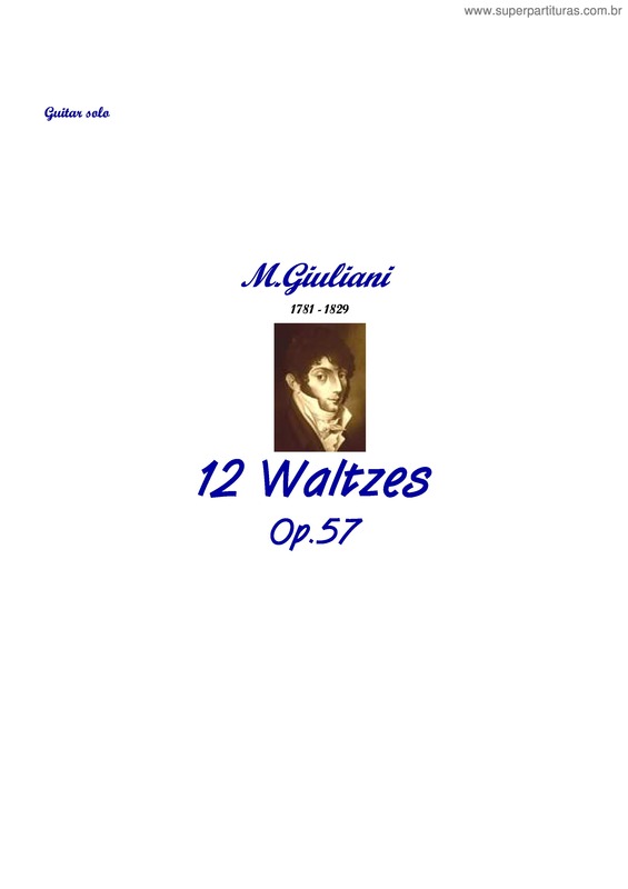 Partitura da música 12 Waltzes v.2