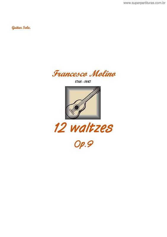 Partitura da música 12 Waltzes