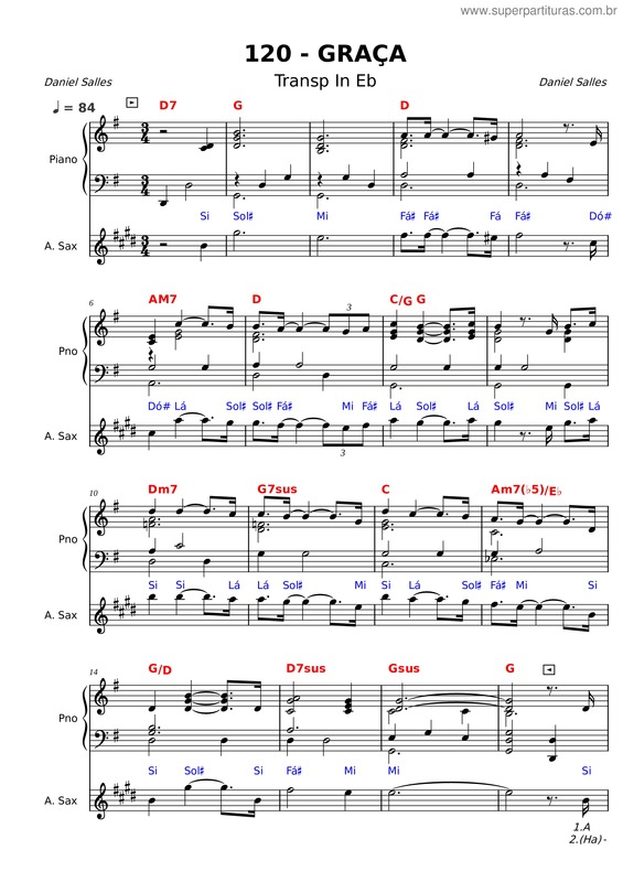 Partitura da música 120 – Graça v.2