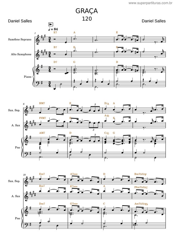 Partitura da música 120 – Graça v.3