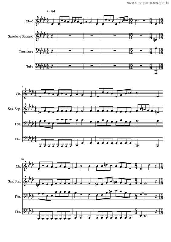Partitura da música 122– Alegrei–Me Quando Me Disseram