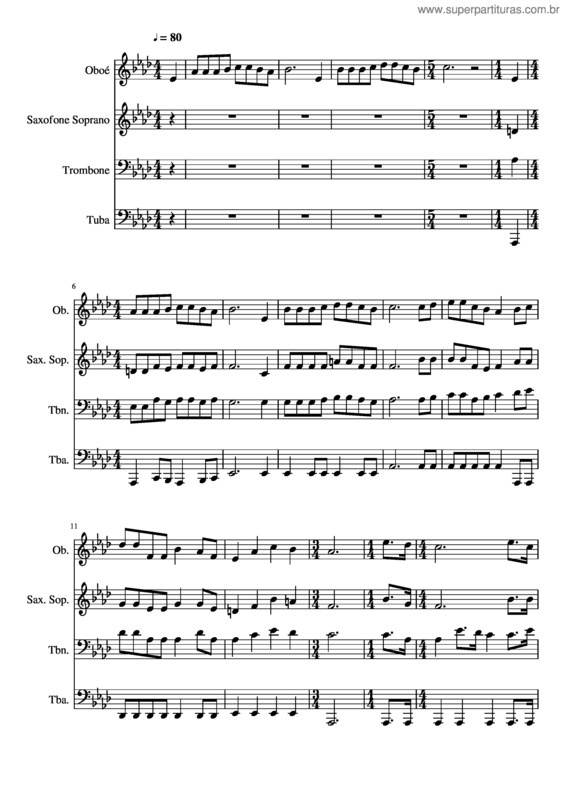 Partitura da música 126– Levemos A Mensagem De Amor