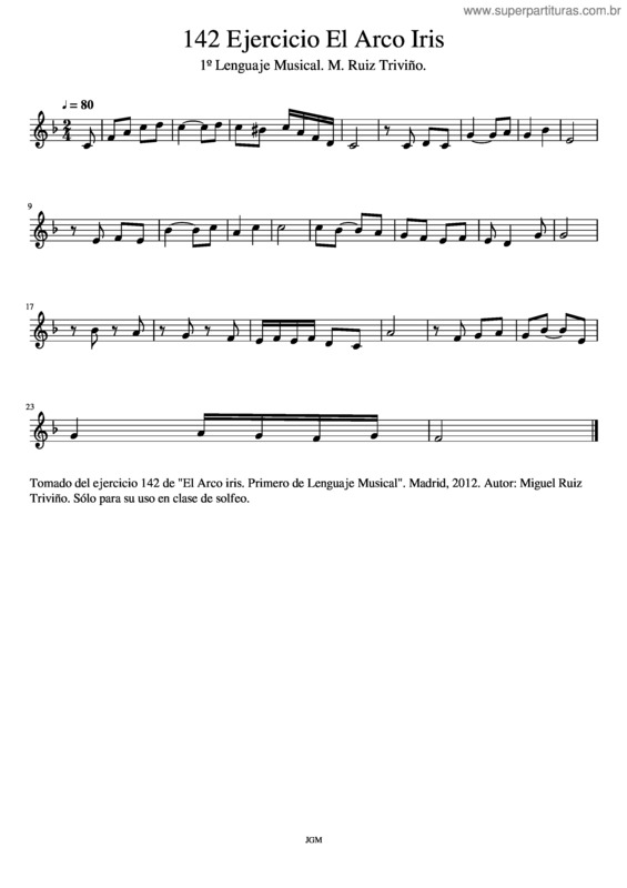 Partitura da música 142_Ejercicio_El_Arco_Iris
