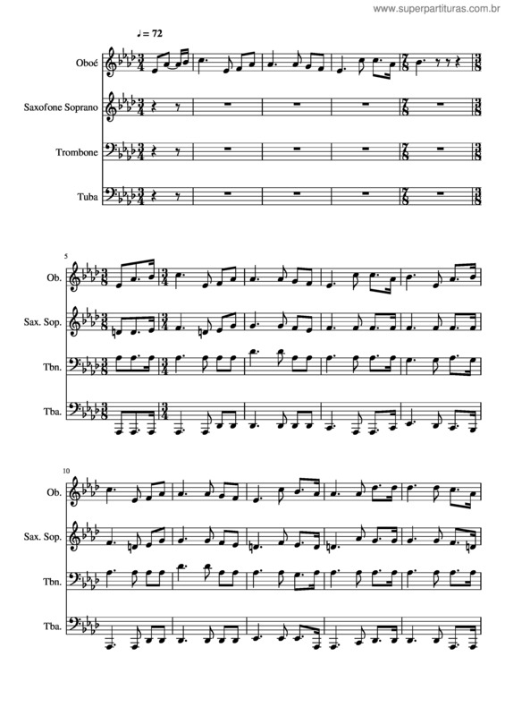 Partitura da música 148- Louvor A Deus O Criador