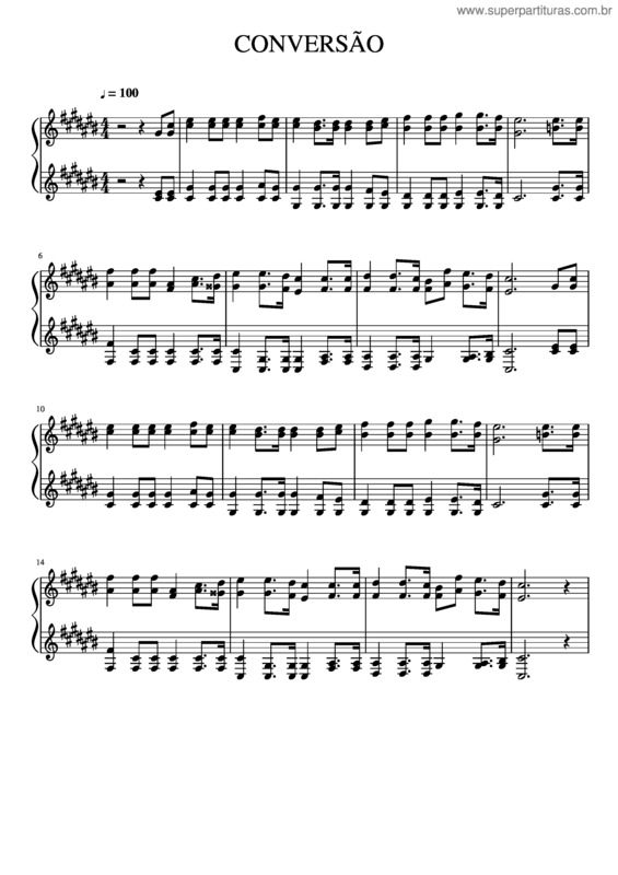 Partitura da música 15 – Conversão v.2
