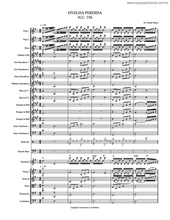 Partitura da música 156 Hc