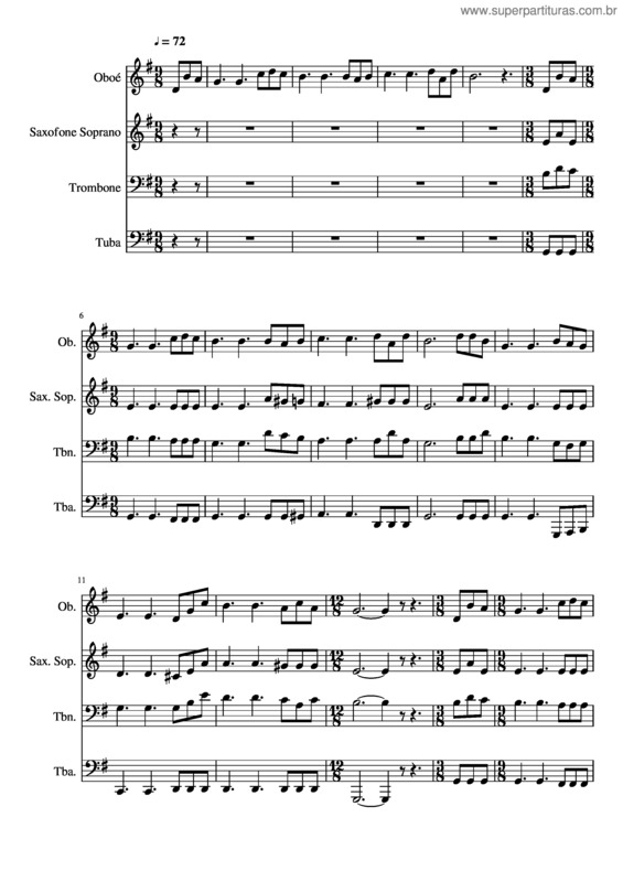 Partitura da música 162– Cristo Salvou–Me