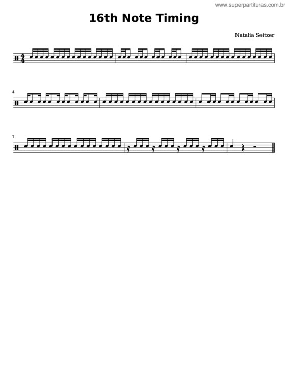 Partitura da música 16Th Note Timing