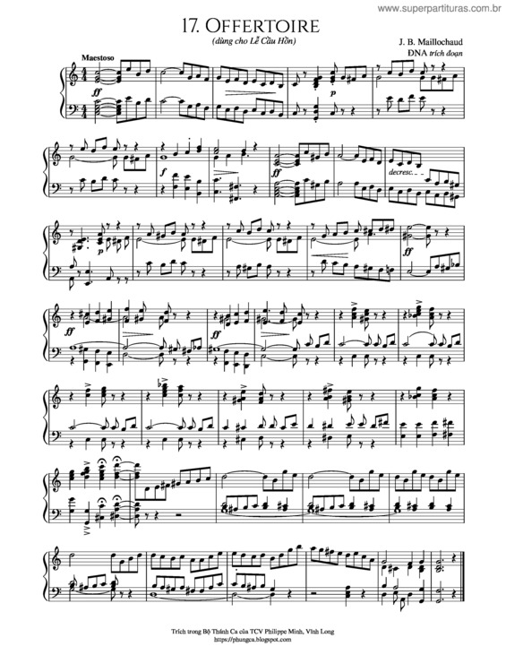 Partitura da música 17. Offertoire – J. B Maillochaud