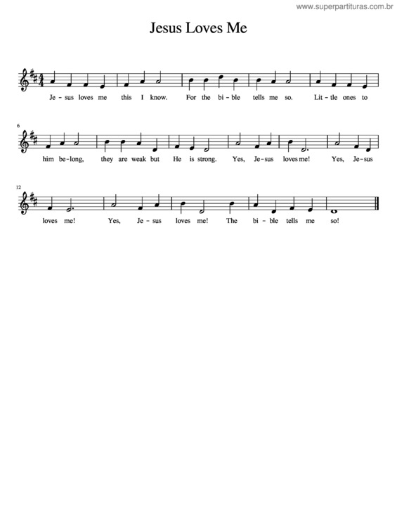 Partitura da música 1700306 Jesus Loves Me Trumpet
