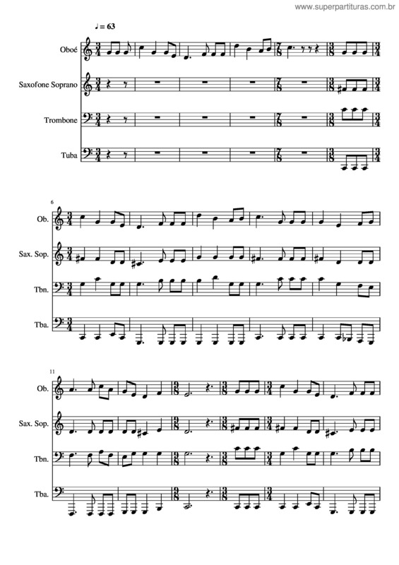 Partitura da música 172– Um Culto Santo Ao Senhor