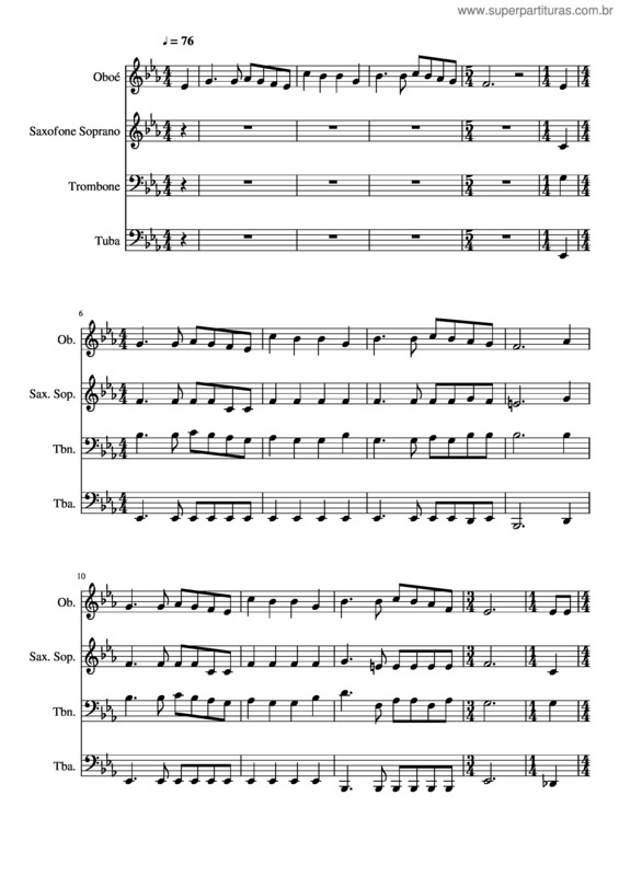 Partitura da música 176- Por Ti Vivo Ó Deus Potente