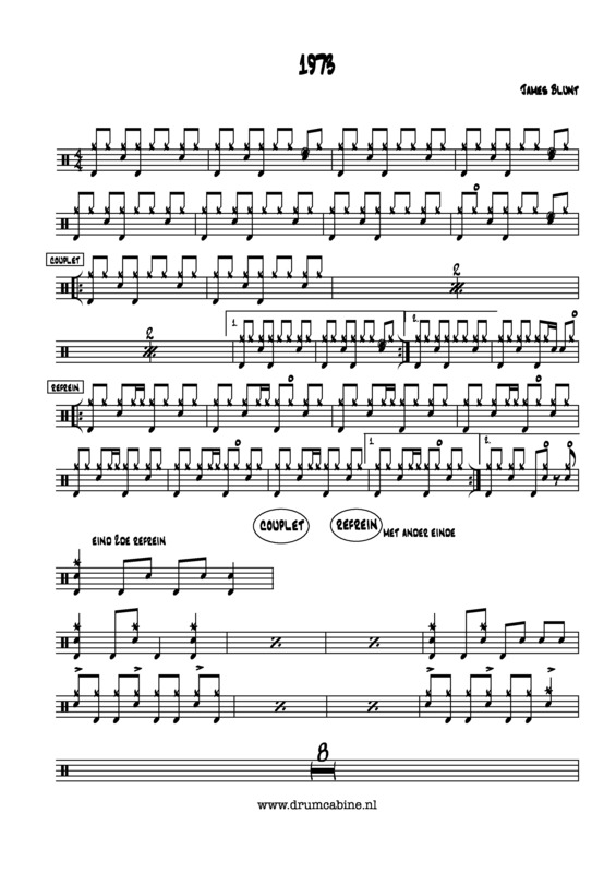 Partitura da música 1973 v.3