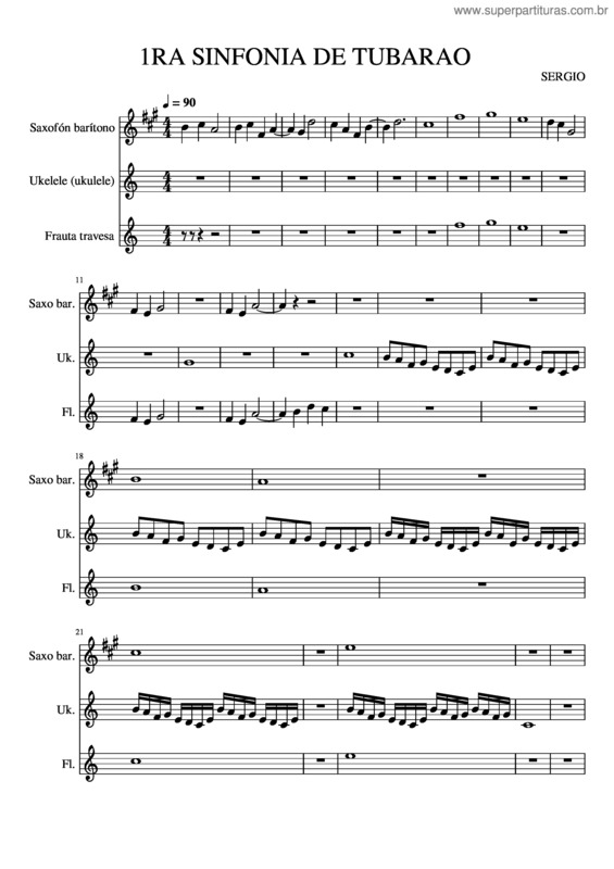 Partitura da música 1Ra Sinfonia De Tubarao