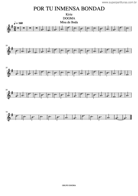 Partitura da música 2.– Por Tu Inmensa Bondad Cello